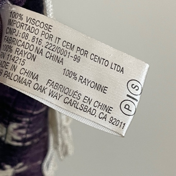 Sophia by ViX Womens Dress Size S P Purple Floral Fringe Topical Summer Midi - Picture 6 of 11